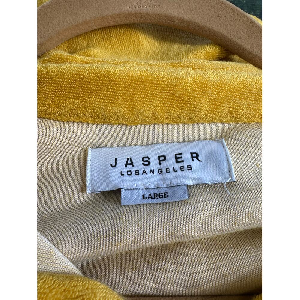 Jasper Los Angeles Terry Cloth Polo Shirt Gold Yellow Resort Beach Men’s L USA - Picture 6 of 7